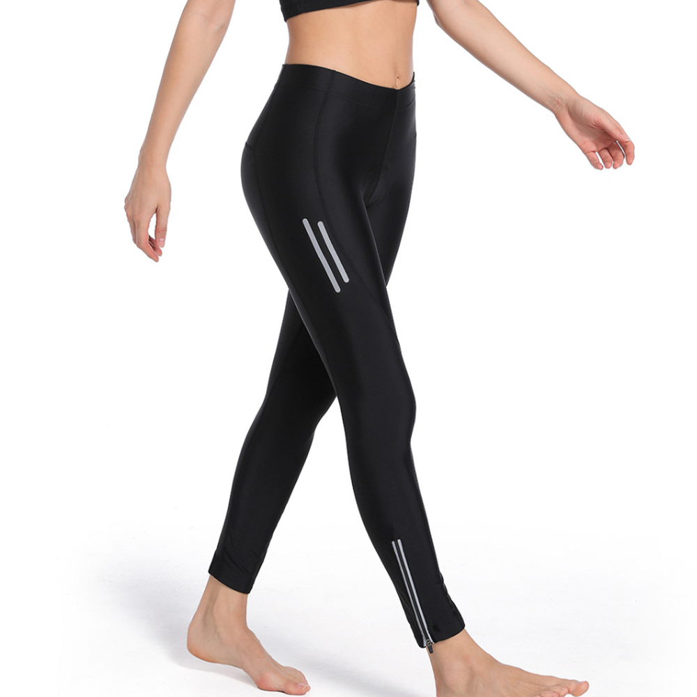 HOSTARON Cycling Long Pants For Women with 3D Padded Breathable Reflective MTB Biking Tights Bicycle Leggings Sports Trouser