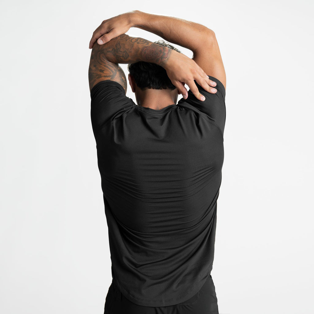 US Size Custom Blank Ultra Soft Polyester Spandex Quick Dry Short Sleeve Plain T Shirt Men's Sport T-shirts