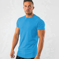 95%cotton 5% elastane custom private logo fitness gym wear sports apparel plain blank men T Shirt