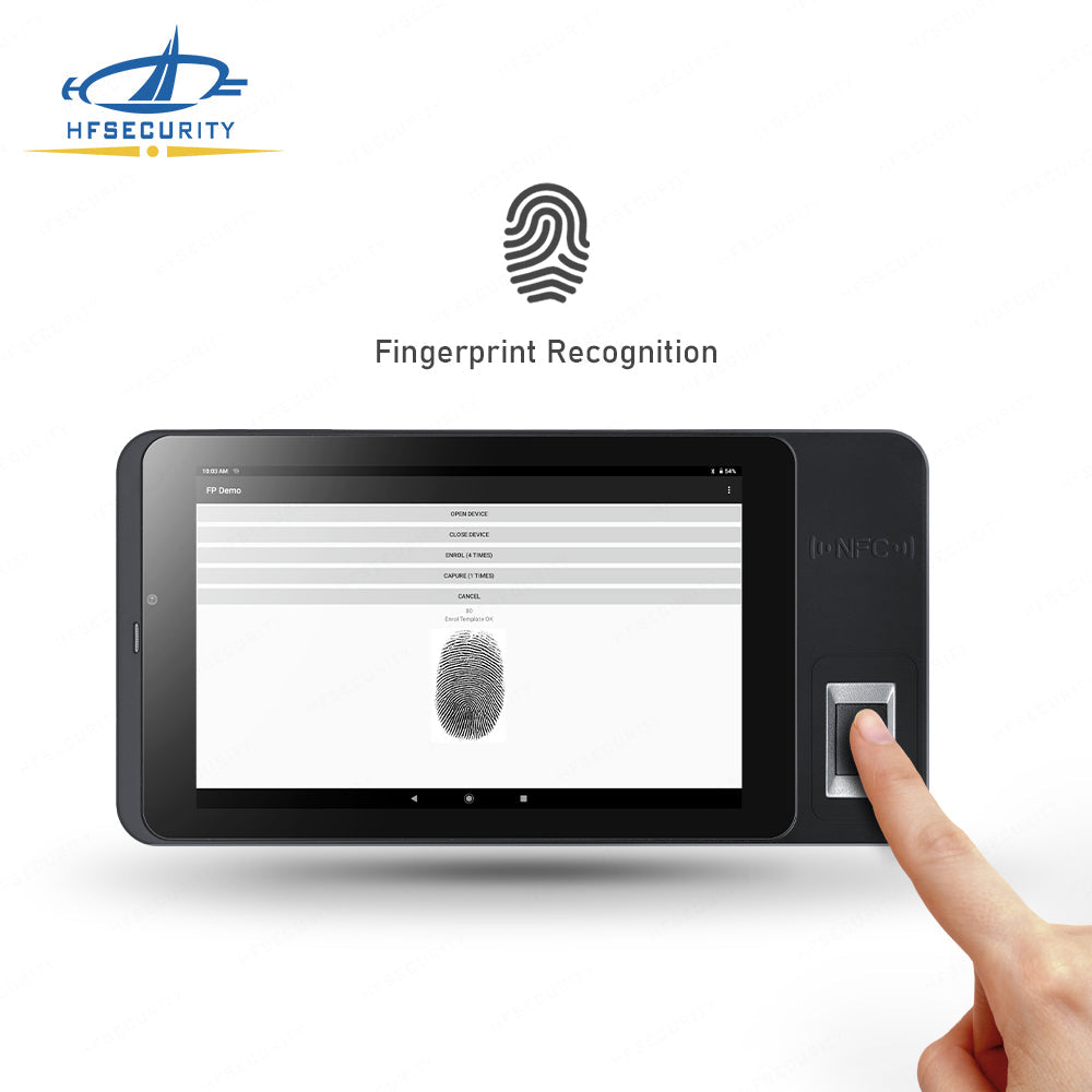 HFSecurity FP07 Waterproof 7 inch Handheld Rugged Tablet pc Android 4G Fingerprint Industrial Tablet pc Rugged Tablet
