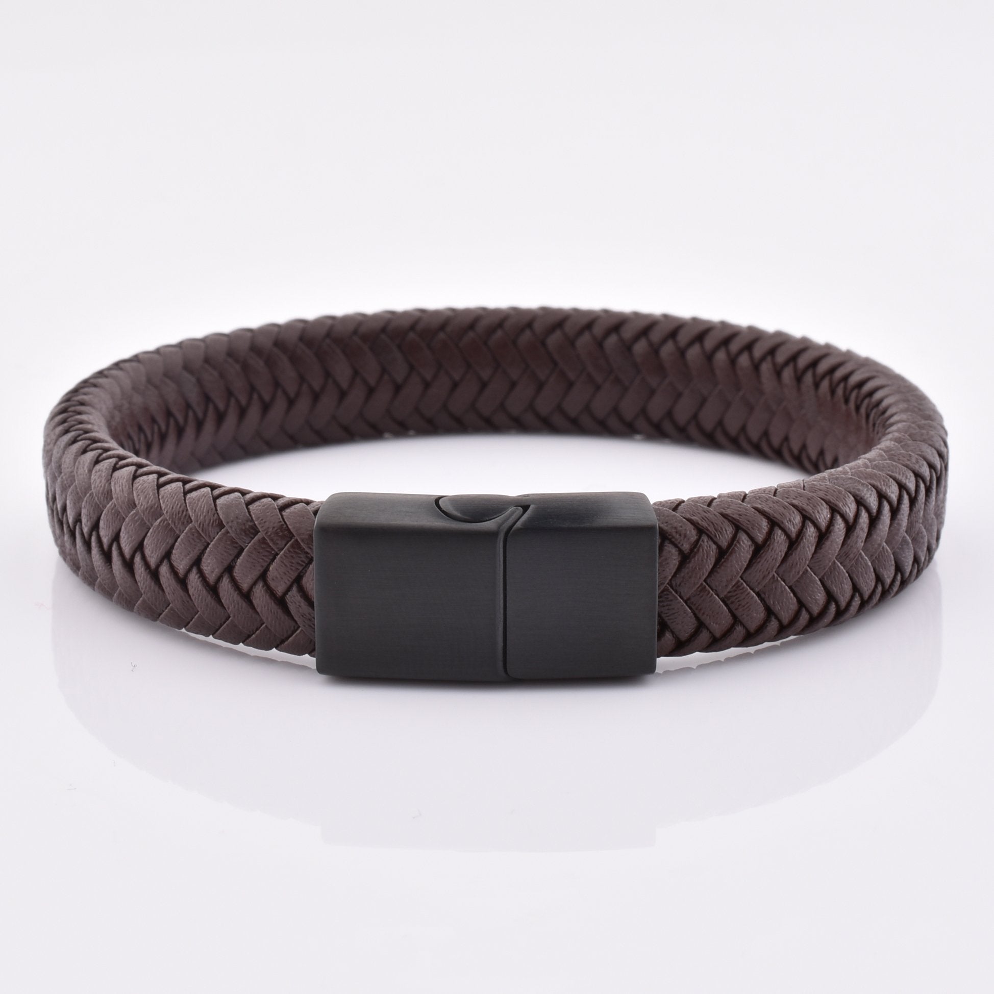 wholesale luxury mens magnetic clasp men jewelry bracelet real leather bracelet 1