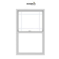 Doorwin American Style Sound Proof Double Glazing White Grills Slim Frame Single Hung Window Aluminum Windows