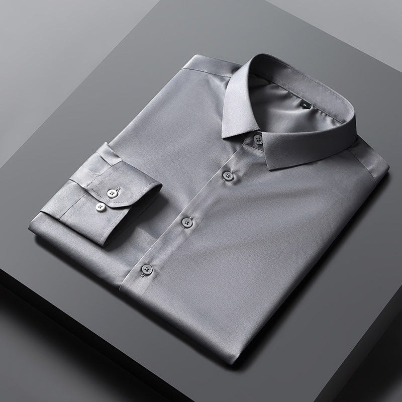 High quality Mens Non iron Dress shirts pure white multi colored business shirts for men