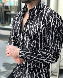Fashion Custom Men Tee Dress Shirts Casual Clothes Long Sleeve Printing Shirts For Mens