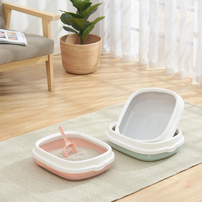 pet cat supplies dropshipping plastic cat litter box big cat toilet basin