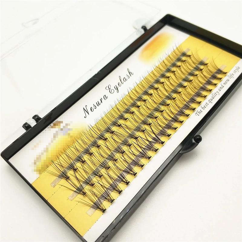 1box big capacity 60 bundles 6d 10d eyelash extensions 0 1mm thickness true mink strip eyelashes individual lashes natural style 1