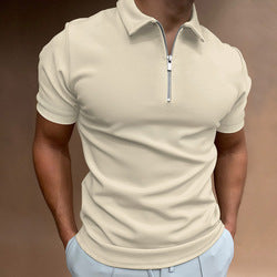 Wholesales Slim Fit Golf Polo Shirts With Zipper Polo Shirts Custom Logo Printed Men Polo Shirts