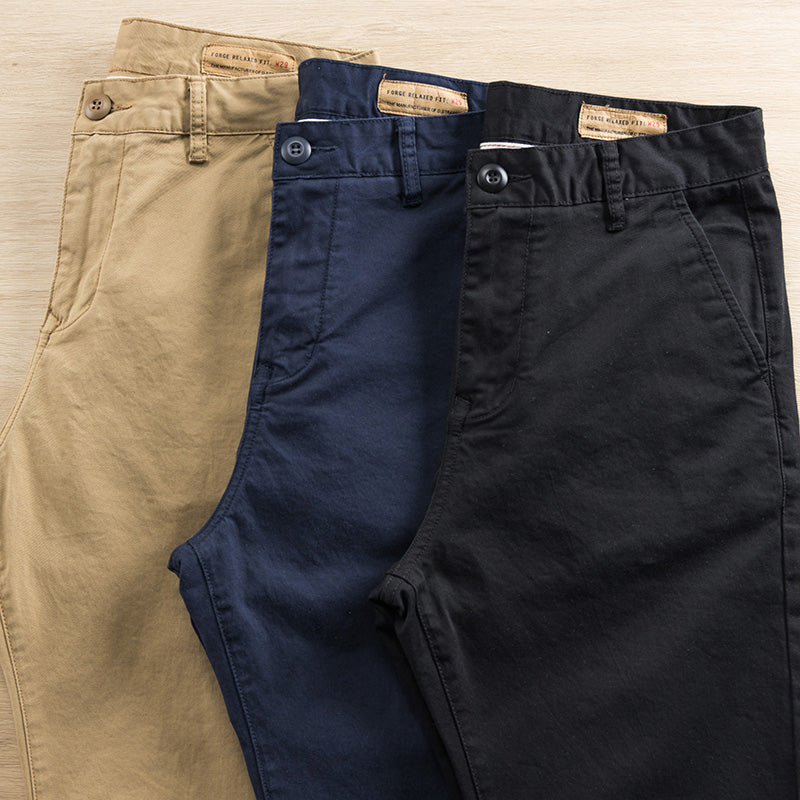 Classic Comfort: Cotton Men's Khaki Chino Pants