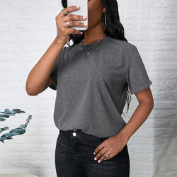 Label Private Customize Printed Logo O-Neck Breathable Women Custom T Shirt Printing Blank T-shirt