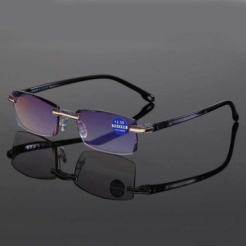 ahora anti blue light blocking rimless reading glasses women men square frameless presbyopic glasses diopters 1 0 1 5 2 2 5 4 0