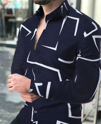 Fashion Custom Men Tee Dress Shirts Casual Clothes Long Sleeve Printing Shirts For Mens