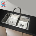 New Product High Quality 2 Bowls Double 304 Stainless Steel Kitchen Sink
