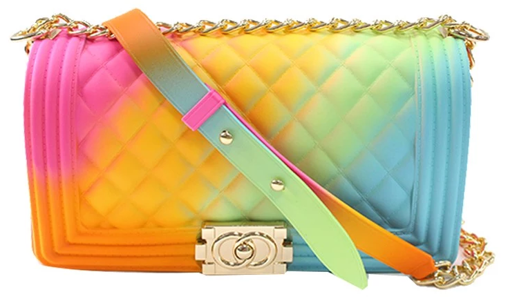 women jelly purse hand bags designer wholesale rainbow bag 2021 women ladies shoulder handbags candy jelly bags