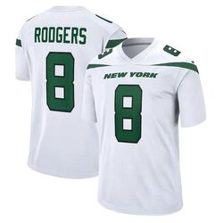 Wholesale 32 Teams Stitched American Football Jerseys New York 8 Aaron Rodgers 1 Ahmad Gardner 2 Wilson 12 Namath