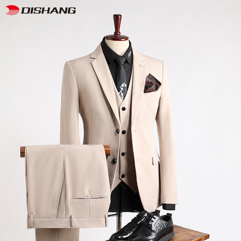 Wholesale Factory Men's Suits 3 pieces Coat Pant Men Suit Set slim fit business suits for men