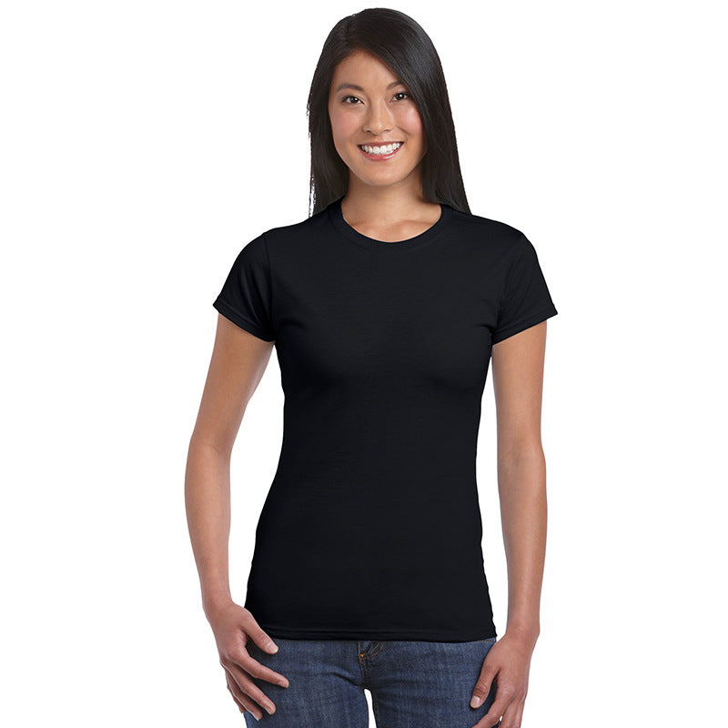 76000L women's t-shirts 180g  Round Neck Short Sleeve custom logo t shirt