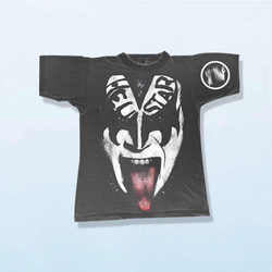 Manufacturer custom logo streetwear vintage acid wash heavyweight grimace graphic printed black men t shirt