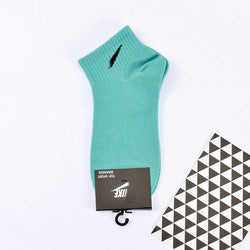 KTS467 Men's Women's Premium Cotton Short Tube Socks Rainbow Candy Color Boat Socks Fashion Sports Ankle NK Custom Logo Socks