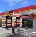 55 inch outdoor LCD Digital Drive-Thru Menu Boards Outdoor Advertising LCD Display