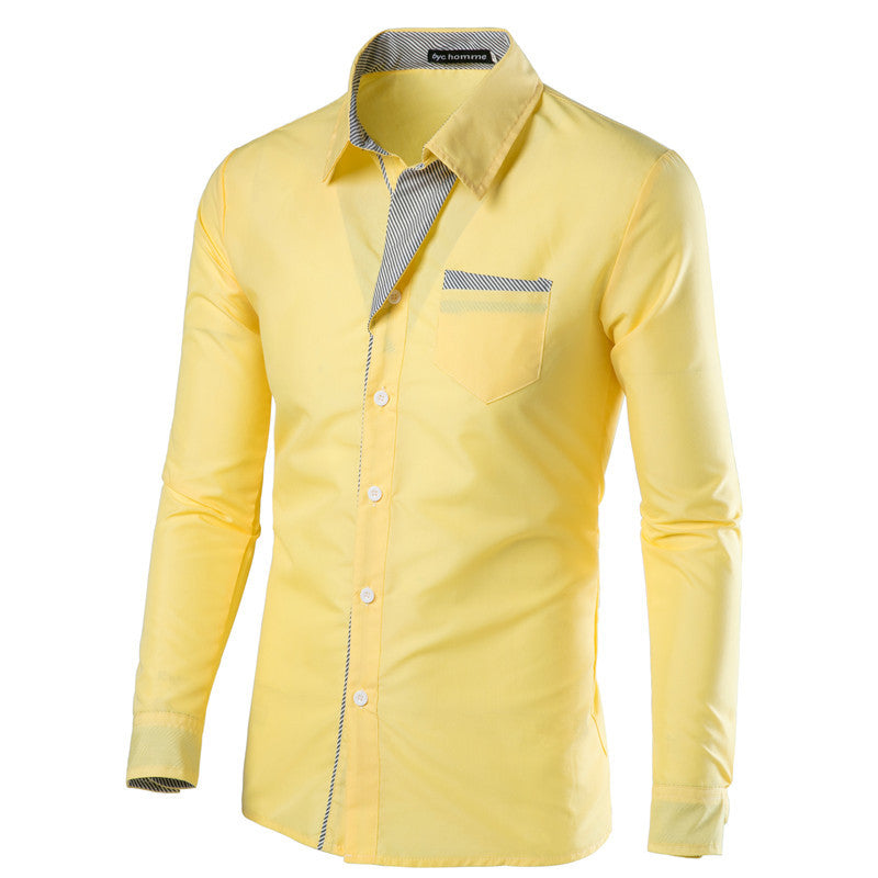 enerup wholesale new design camisa masculina long sleeve mens korean slim formal casual male dress shirt