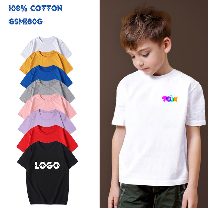 Cotton Comfort: Blank Plain Children's T-shirts for Every Occasion