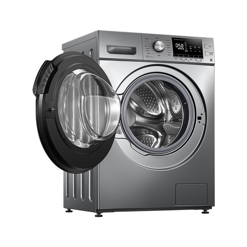 Household large capacity intelligent 10 kg variable frequency full automatic front load washing machine with hot dry 2 in 1
