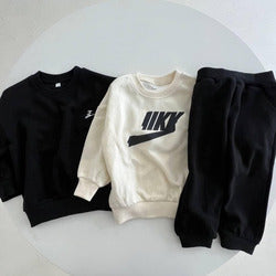 Spring Autumn Brand New Children Sports Suit Boys and Girls Large Size Loose Sweatshirts Tops Pants 3pcs Set Kids Casual Outwear