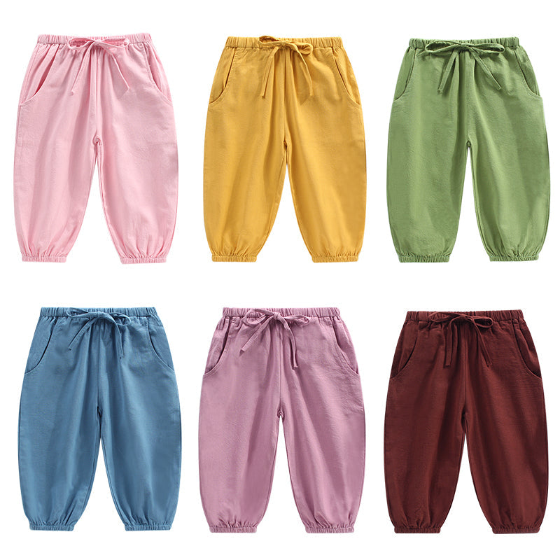 Children Pants Kids Pants Children Loose Casual Patchwork Trousers Girls Kids Oversized Pants
