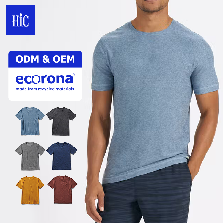 Custom Logo Hot Sell Breathable Round Neck Sports Recycled Fitness T-shirt Eco Friendly T Shirts
