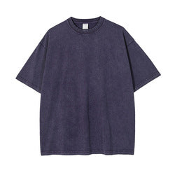 High Quality 100 Cotton Acid Wash 250Gsm Heavyweight Vintage Men T Shirt Custom Blank Vintage T Shirt