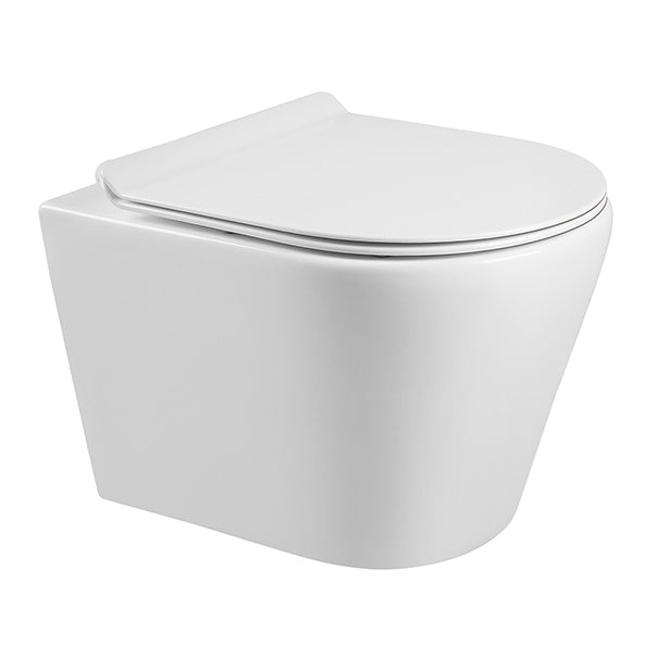 Popular Styles European Ceramic Close Coupled Sanitary Ware Wall Hung WC Toilet with Rimless flush Toilet