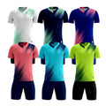 Wholesale Supplier Team Design Breathable Sport Wear Soccer Shirt Set Quick Dry Adult Black Custom Football Uniform Jersey Kit