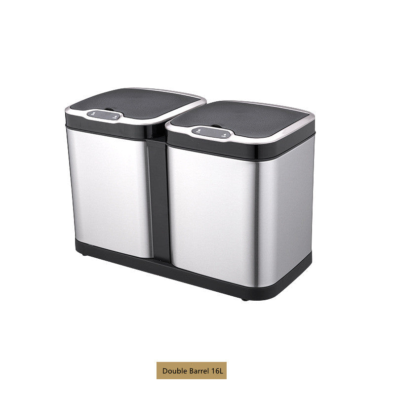 High Quality Intelligent Automatic Touch Free Rectangular Rechargeable Dustbin Smart Waste Bins Trash