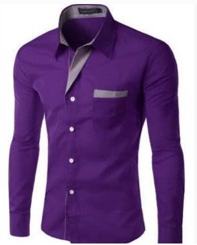 enerup wholesale new design camisa masculina long sleeve mens korean slim formal casual male dress shirt