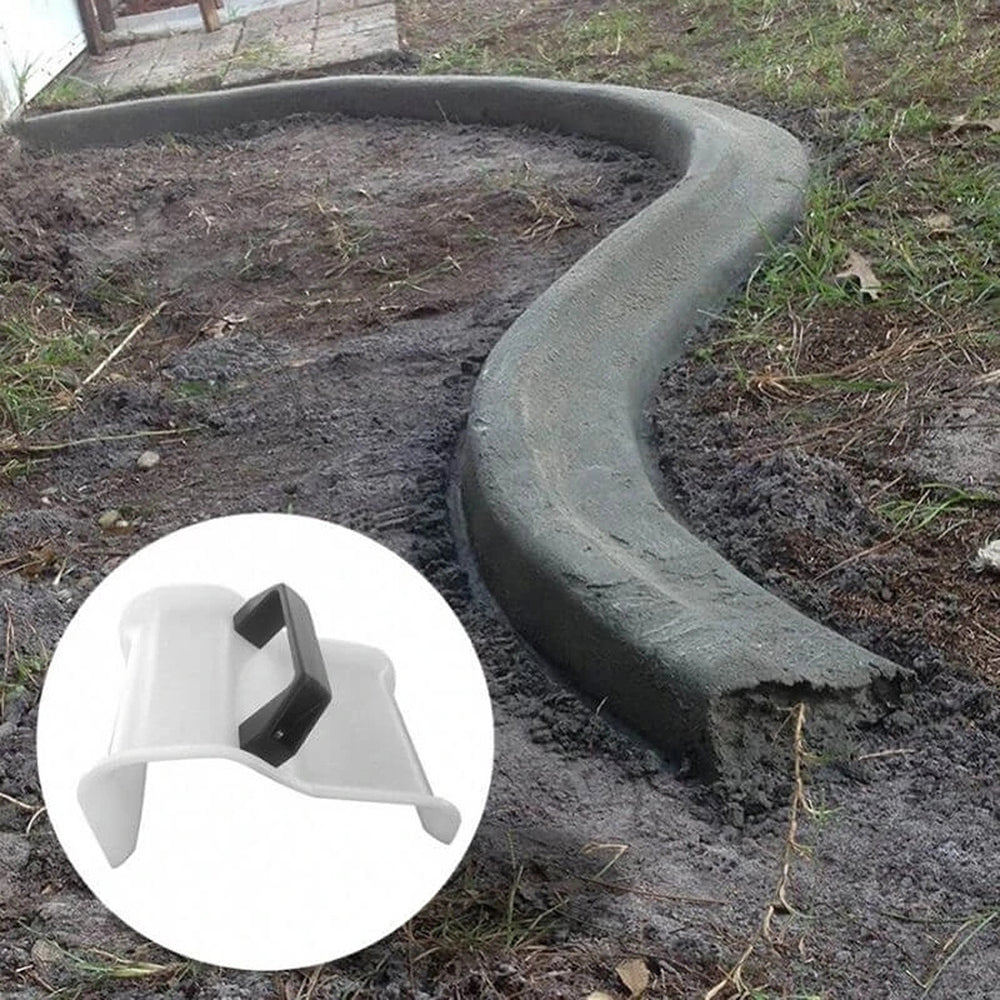 Garden DIY Modeling Mold Plastic Soil Plaster Concrete Cement Stone DIY Shape Fixing Clip Concrete Making Mould Garden Tool