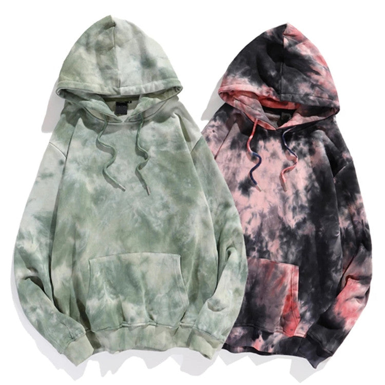 Couples Hoodie  Fall Tie-Dye Hoodie For Men And Women Pullovers Casual Coat For Men Trend Loose Top