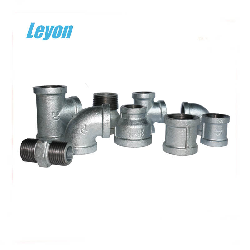 plumbing fittings malleable iron pipe fittings BSPP BSPT NPT thread galvanized pipe fittings