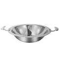 Three-layer Steel Mandarin Duck Double Flavor Hot Pot Keep Food Warm Restaurant Equipment With Chili Ear Hammer Pattern Side