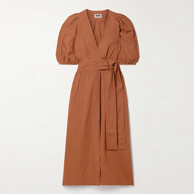 Fall Winter Vintage Cotton apparel womens clothing custom cotton linen dresses one piece modest midi summer casual dresses women