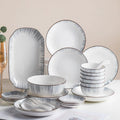 Household Dishes Rice Soup Bowls complete Set of Dishes Nordic Ceramic Wholesale Tableware Sets creative Minimalist Party Accept