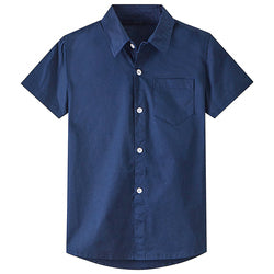 Custom Kids Boys Button Down Shirts White Wedding Party School Uniform Formal Shirt 100% Cotton Solid Boys Dress Shirts
