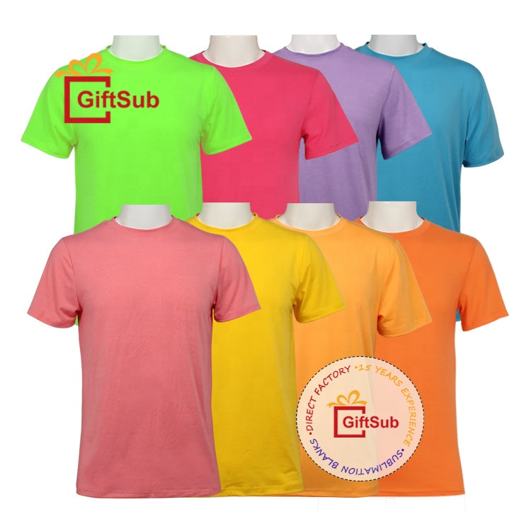 RTS Unisex Polyester Tshirts Sublimation Kids Toddler White Tee Colorful Polyester Cotton Feel Blank T-Shirts For Sublimation