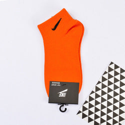 KTS467 Men's Women's Premium Cotton Short Tube Socks Rainbow Candy Color Boat Socks Fashion Sports Ankle NK Custom Logo Socks