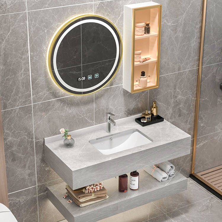 Manufacturers modern style hotel furniture sintered stone cabinets plywood melamine bathroom vanity from China factory