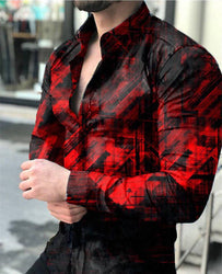 Fashion Custom Men Tee Dress Shirts Casual Clothes Long Sleeve Printing Shirts For Mens