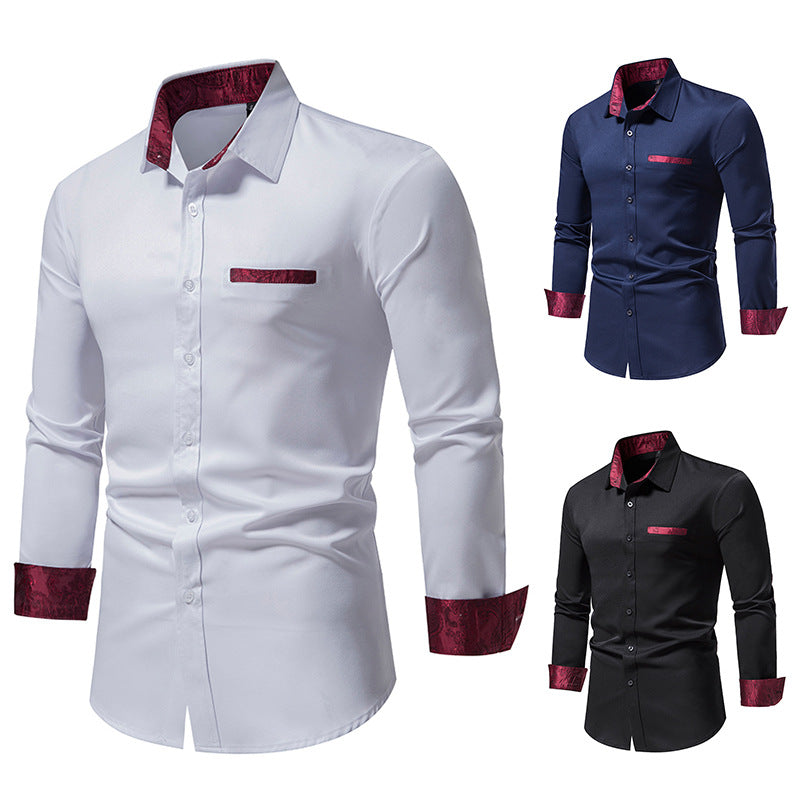 Paisley Patchwork Mens Dress Shirts 2022 Brand New Wedding Party Club Tuxedo Shirt Men Long Sleeve Button Down Chemise Homme 2XL