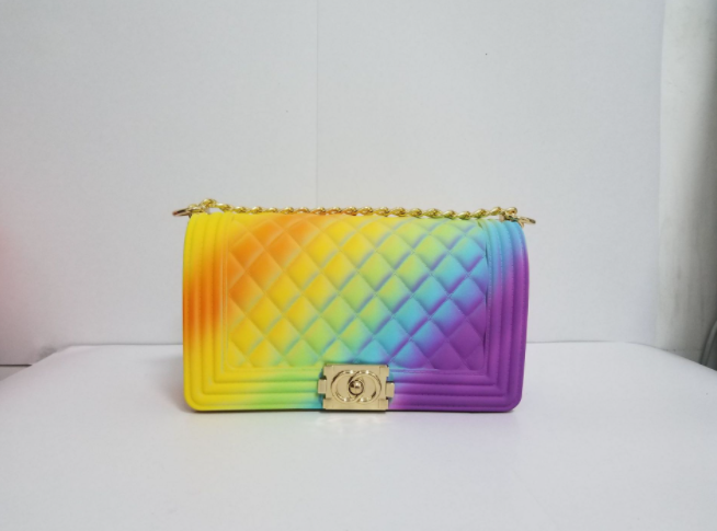 women jelly purse hand bags designer wholesale rainbow bag 2021 women ladies shoulder handbags candy jelly bags