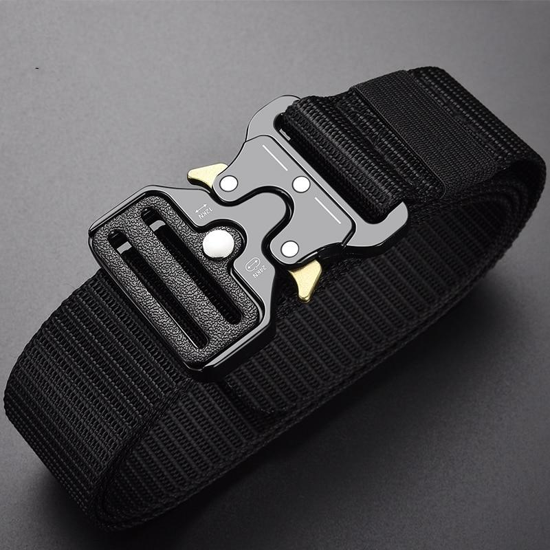 mens belt army outdoor hunting tactical multi function combat survival high quality marine corps canvas for nylon male luxury