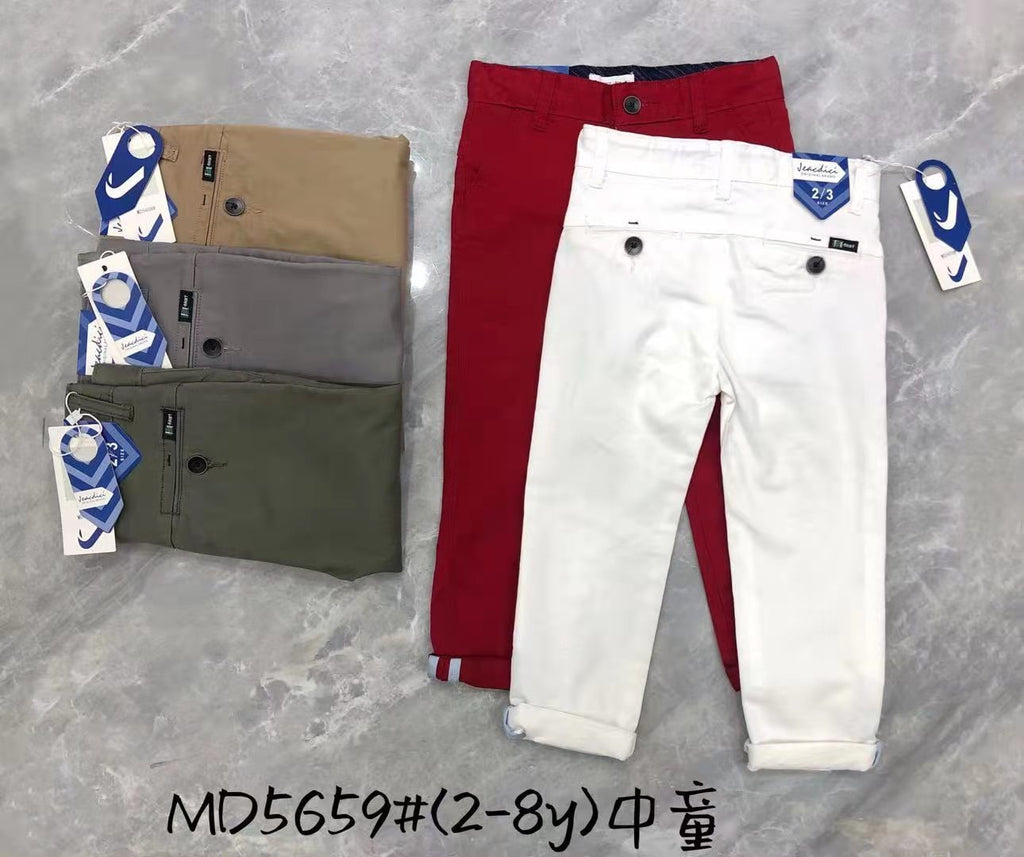 Comfortable fabric khaki children boy casual trousers kids boy long pants