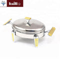 Elegant and Efficient: Introducing Our 1.8L Stainless Steel Glass Buffet Table Alcohol Food Warmer for Restaurant Equipment